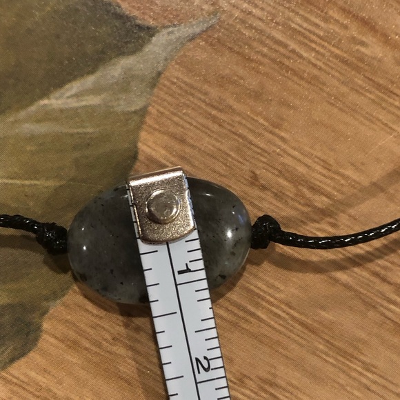 Labradorite choker single bead necklace handmade healing crystal - Picture 5 of 6